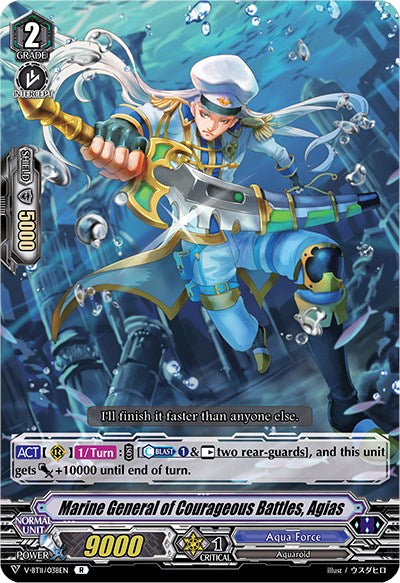 Marine General of Courageous Battles, Agias (V-BT11/038EN) [Storm of the Blue Cavalry] | Pegasus Games WI