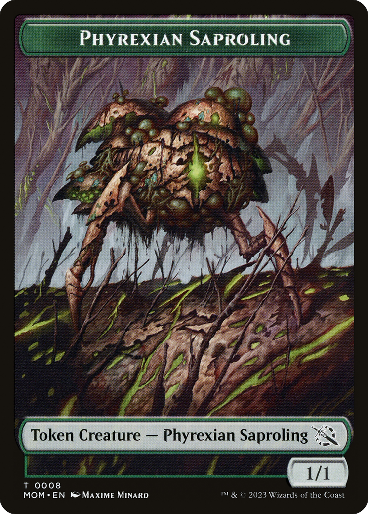 Treasure (20) // Phyrexian Saproling Double-Sided Token [March of the Machine Tokens] | Pegasus Games WI