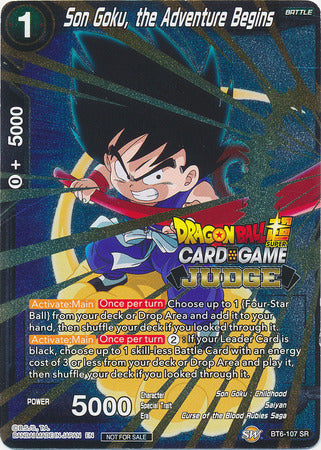 Son Goku, the Adventure Begins (BT6-107) [Judge Promotion Cards] | Pegasus Games WI