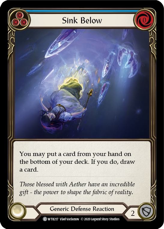 Sink Below (Blue) [U-WTR217] (Welcome to Rathe Unlimited)  Unlimited Rainbow Foil | Pegasus Games WI
