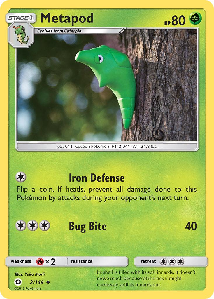 Metapod (2/149) [Sun & Moon: Base Set] | Pegasus Games WI