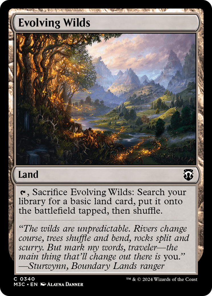 Evolving Wilds (Ripple Foil) [Modern Horizons 3 Commander] | Pegasus Games WI