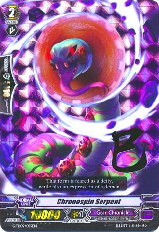 Chronospin Serpent (RRR) (G-TD09/005EN) [True Zodiac Time Beasts] | Pegasus Games WI