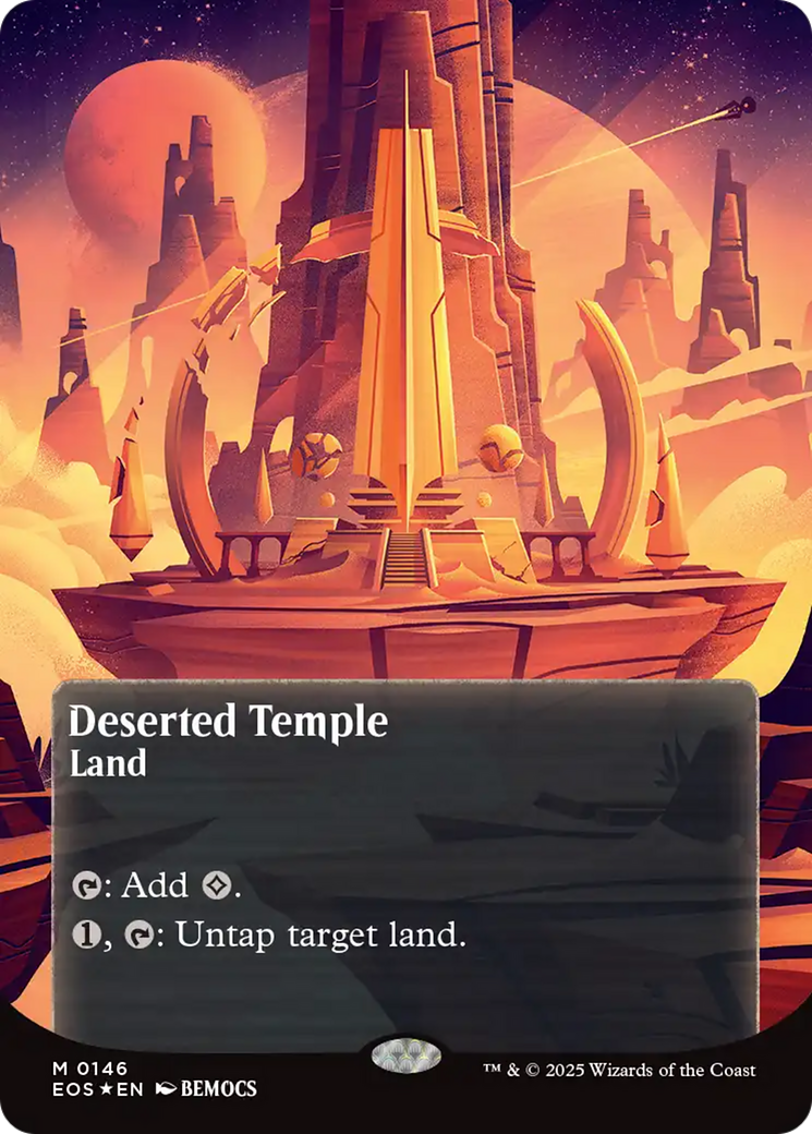 Deserted Temple (0146) (Borderless) (Galaxy Foil) [Edge of Eternities: Stellar Sights] | Pegasus Games WI