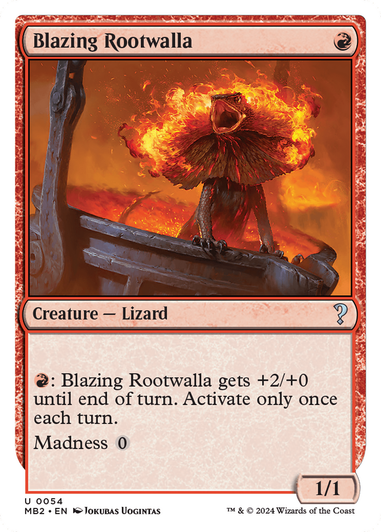 Blazing Rootwalla (White Border) [Mystery Booster 2] | Pegasus Games WI