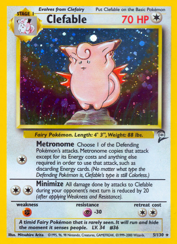 Clefable (5/130) [Base Set 2] | Pegasus Games WI