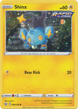 Shinx (046/163) (Cosmos Holo) [Sword & Shield: Battle Styles] | Pegasus Games WI