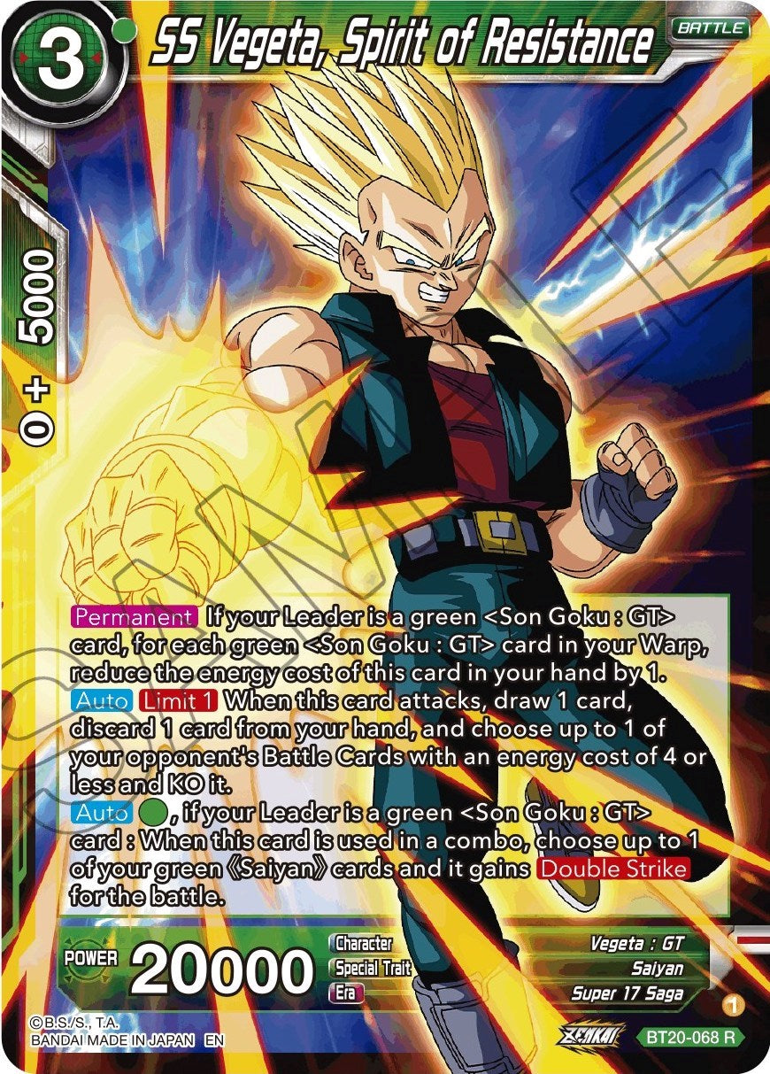SS Vegeta, Spirit of Resistance (BT20-068) [Power Absorbed] | Pegasus Games WI