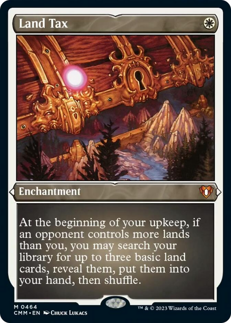 Land Tax (Foil Etched) [Commander Masters] | Pegasus Games WI