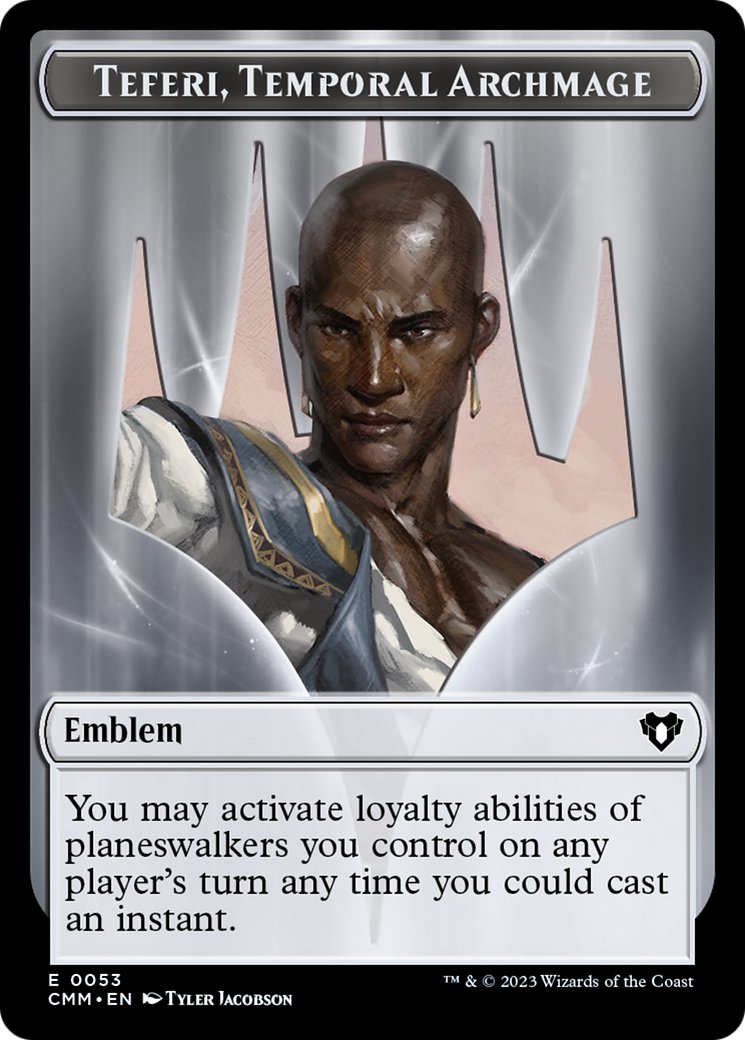 Teferi, Temporal Archmage Emblem [Commander Masters Tokens] | Pegasus Games WI