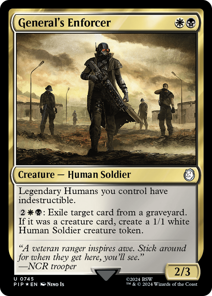 General's Enforcer (Surge Foil) [Fallout] | Pegasus Games WI