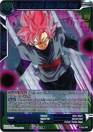 Joyful Strike Goku Black Rose (Metallic Foil) (Event Pack 2018) (P-015) [Promotion Cards] | Pegasus Games WI