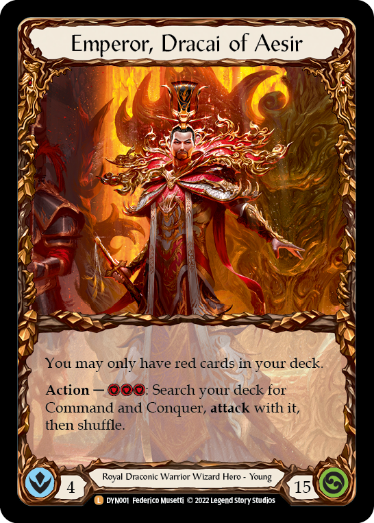 Emperor, Dracai of Aesir [DYN001] (Dynasty)  Rainbow Foil | Pegasus Games WI