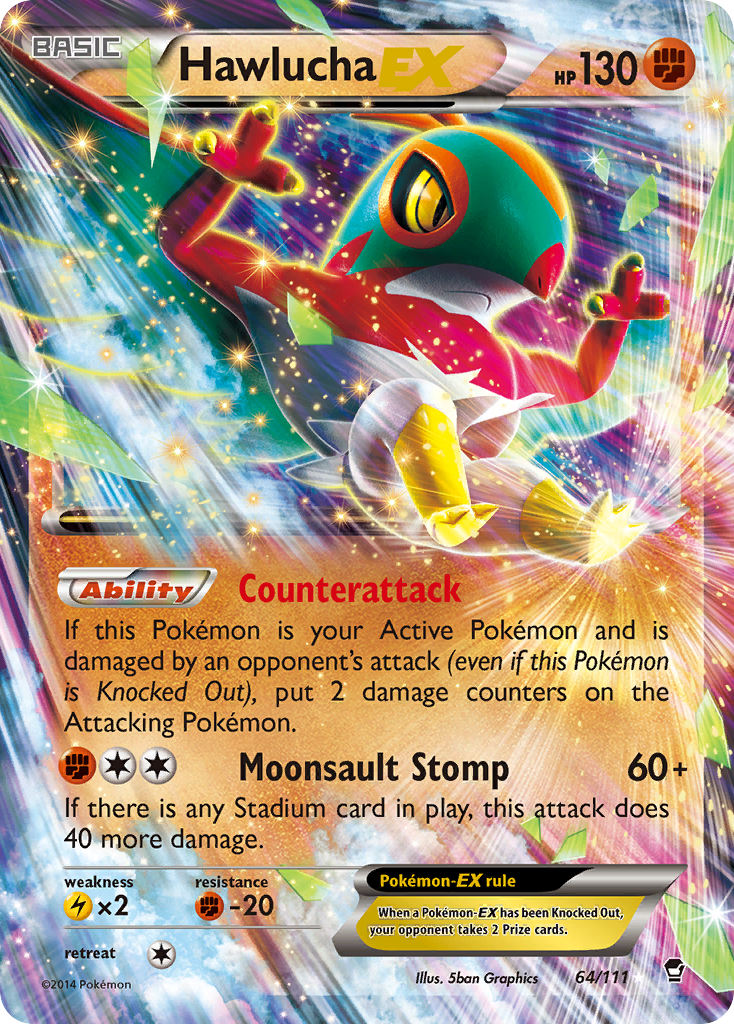 Hawlucha EX (64/111) [XY: Furious Fists] | Pegasus Games WI