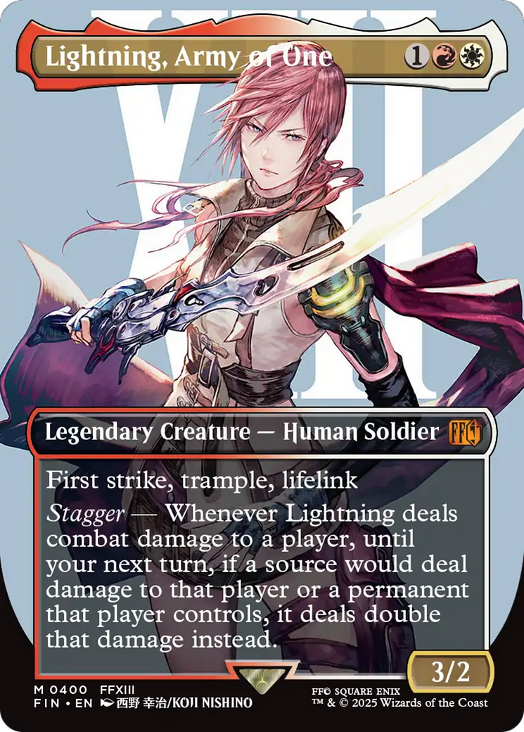 Lightning, Army of One (Borderless) (0400) [FINAL FANTASY] | Pegasus Games WI
