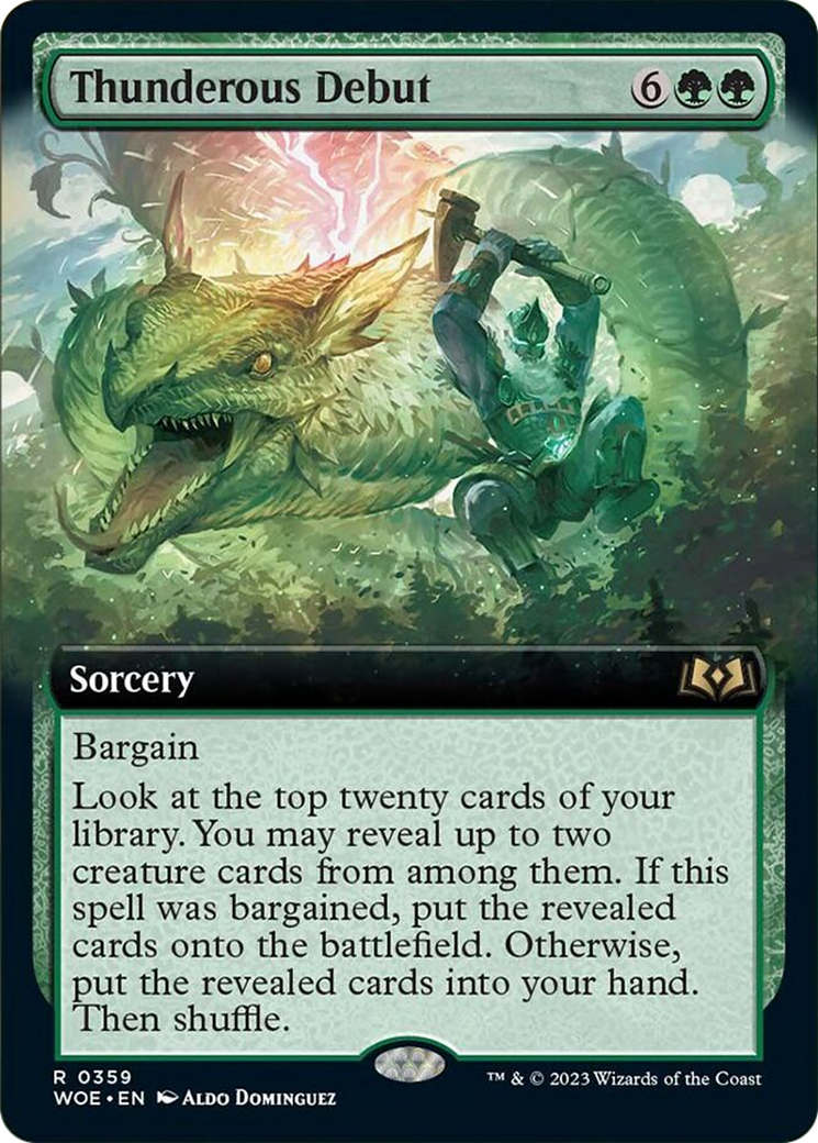 Thunderous Debut (Extended Art) [Wilds of Eldraine] | Pegasus Games WI