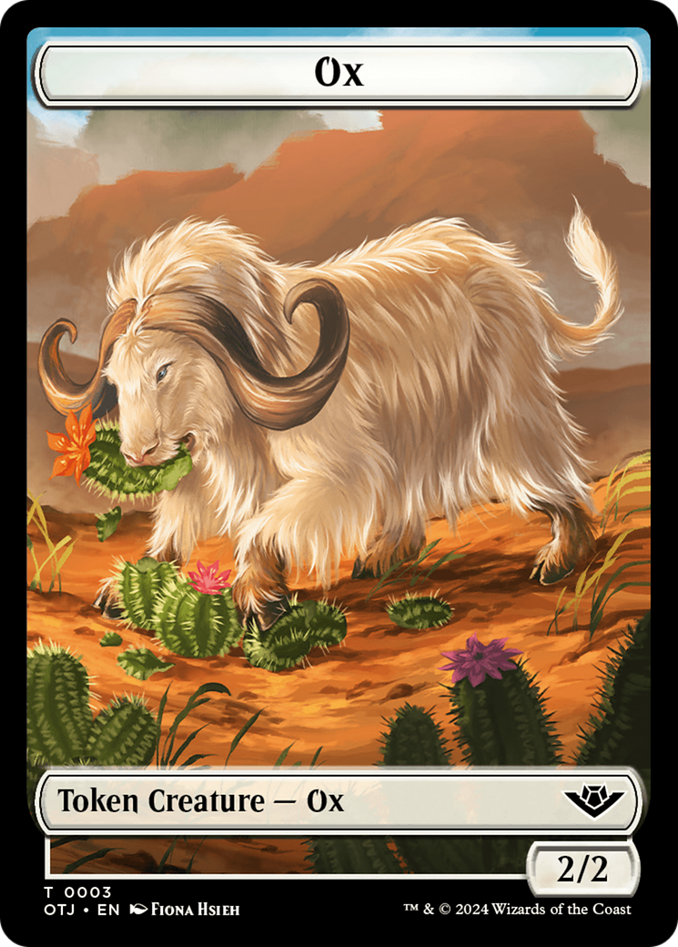 Ox Token [Outlaws of Thunder Junction Tokens] | Pegasus Games WI