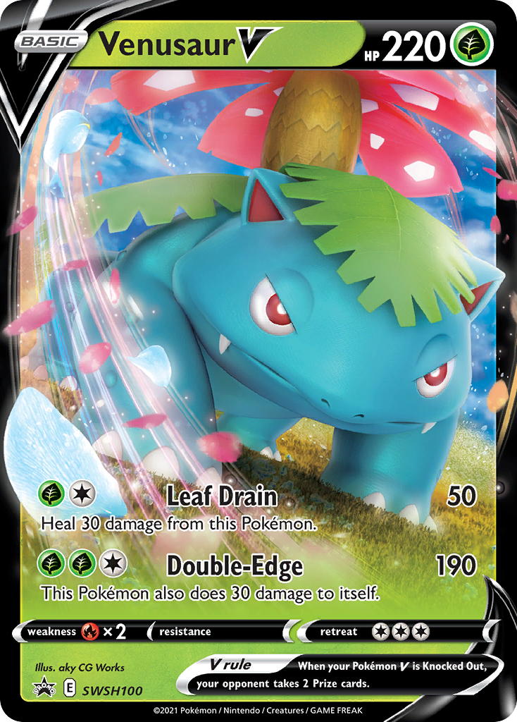 Venusaur V (SWSH100) [Sword & Shield: Black Star Promos] | Pegasus Games WI