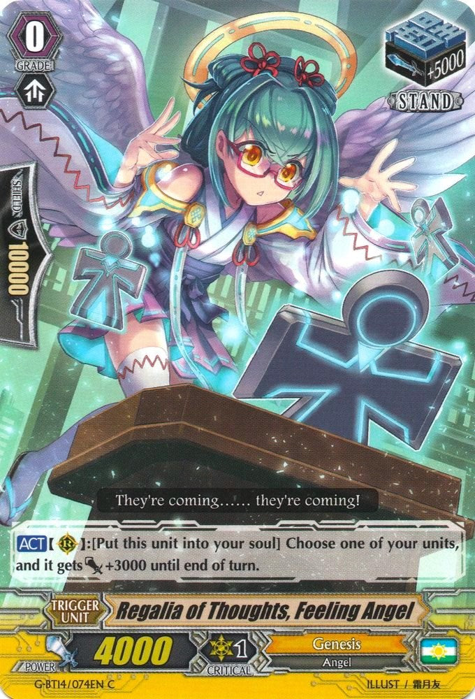 Regalia of Thoughts, Feeling Angel (G-BT14/074EN) [Divine Dragon Apocrypha] | Pegasus Games WI