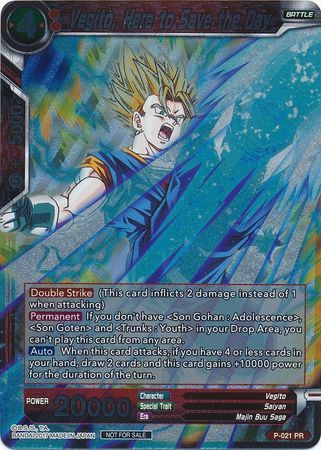 Vegito, Here to Save the Day (P-021) [Promotion Cards] | Pegasus Games WI