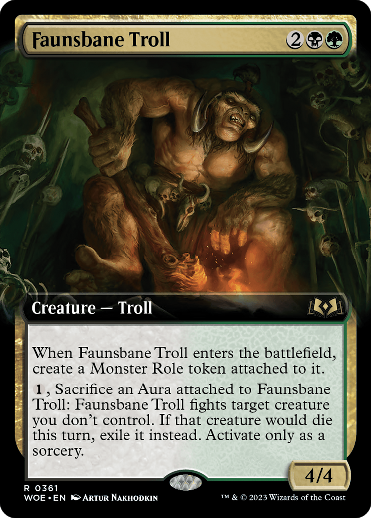 Faunsbane Troll (Extended Art) [Wilds of Eldraine] | Pegasus Games WI