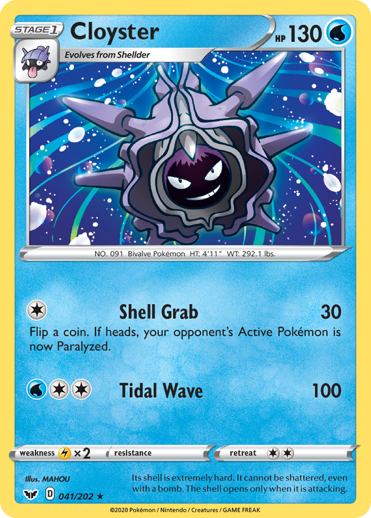 Cloyster (041/202) [Sword & Shield: Base Set] | Pegasus Games WI