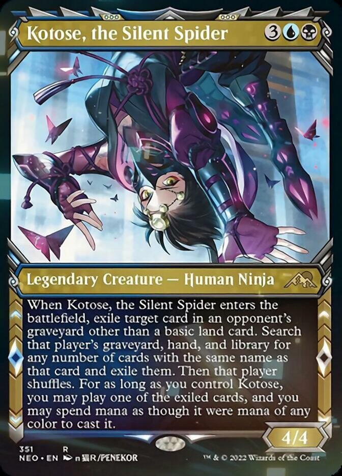 Kotose, the Silent Spider (Showcase Ninja) [Kamigawa: Neon Dynasty] | Pegasus Games WI