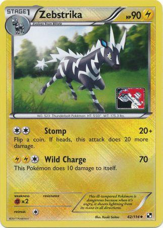 Zebstrika (42/114) (League Promo) [Black & White: Base Set] | Pegasus Games WI