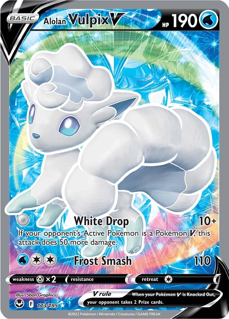 Alolan Vulpix V (173/195) [Sword & Shield: Silver Tempest] | Pegasus Games WI