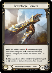 Braveforge Bracers [U-WTR116] (Welcome to Rathe Unlimited)  Unlimited Rainbow Foil | Pegasus Games WI