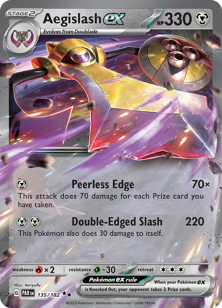 Aegislash ex (135/182) [Scarlet & Violet: Paradox Rift] | Pegasus Games WI