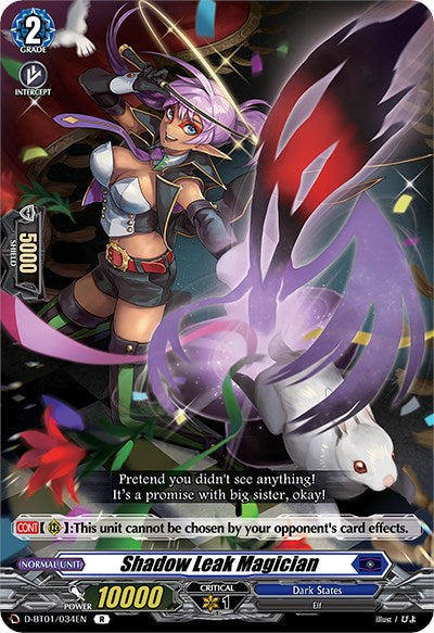 Shadow Leak Magician (D-BT01/034EN) [Genesis of the Five Greats] | Pegasus Games WI