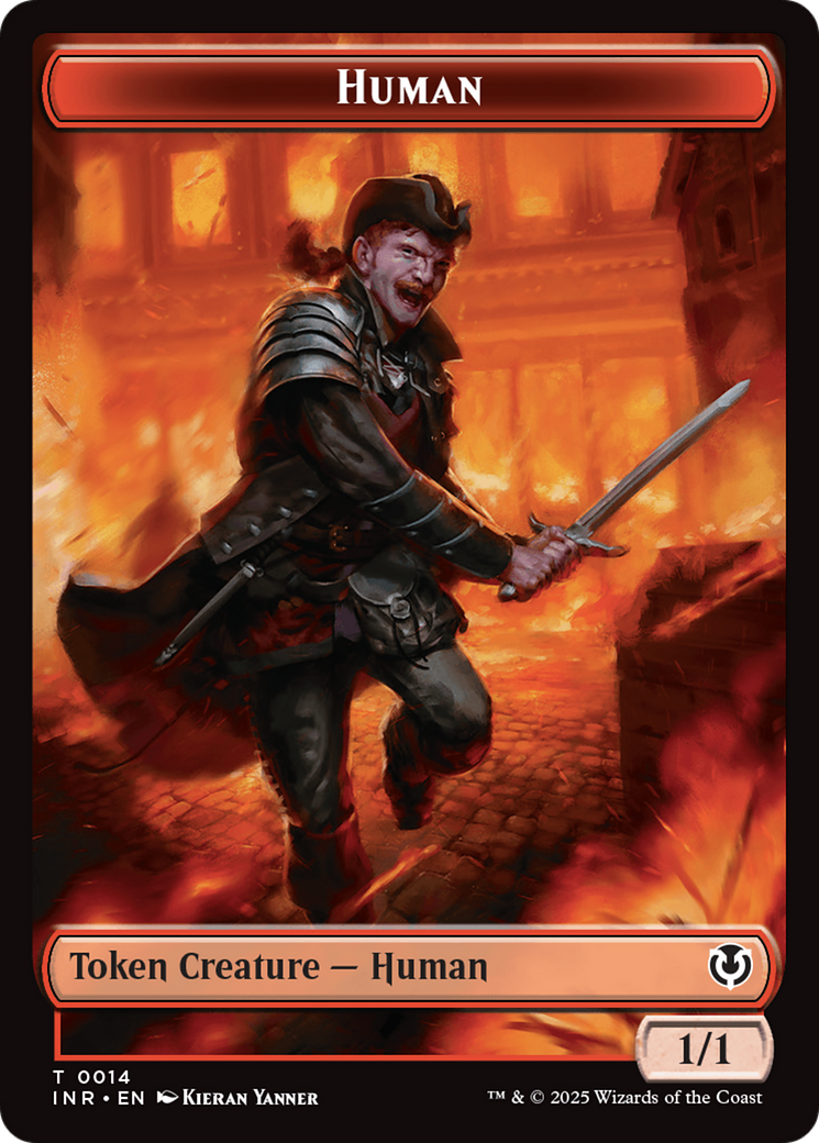 Elemental // Human (0014) Double-Sided Token [Innistrad Remastered Tokens] | Pegasus Games WI