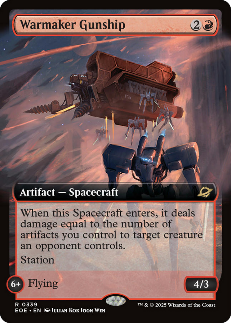 Warmaker Gunship (Extended Art) [Edge of Eternities] | Pegasus Games WI