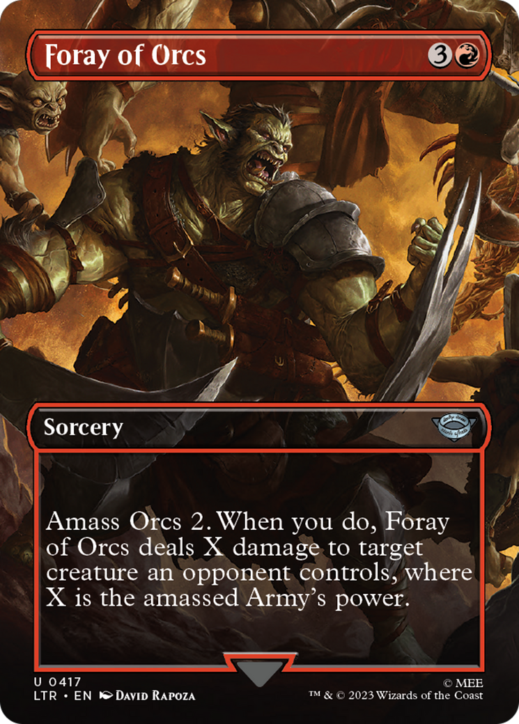 Foray of Orcs (Borderless Alternate Art) [The Lord of the Rings: Tales of Middle-Earth] | Pegasus Games WI