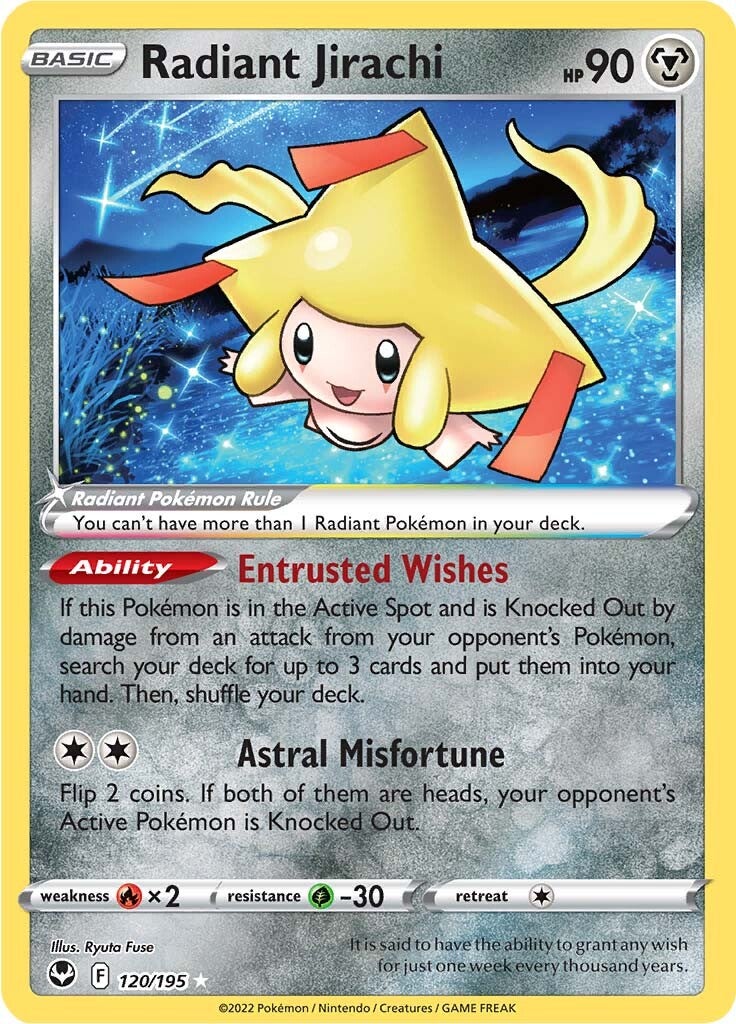 Radiant Jirachi (120/195) [Sword & Shield: Silver Tempest] | Pegasus Games WI