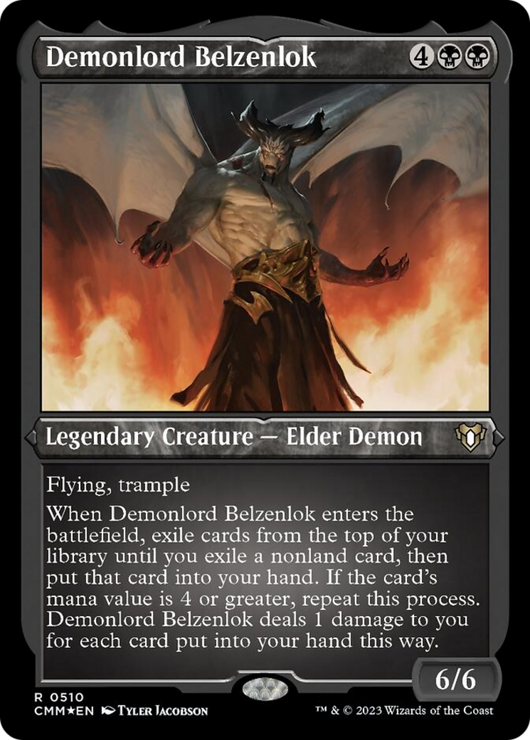 Demonlord Belzenlok (Foil Etched) [Commander Masters] | Pegasus Games WI