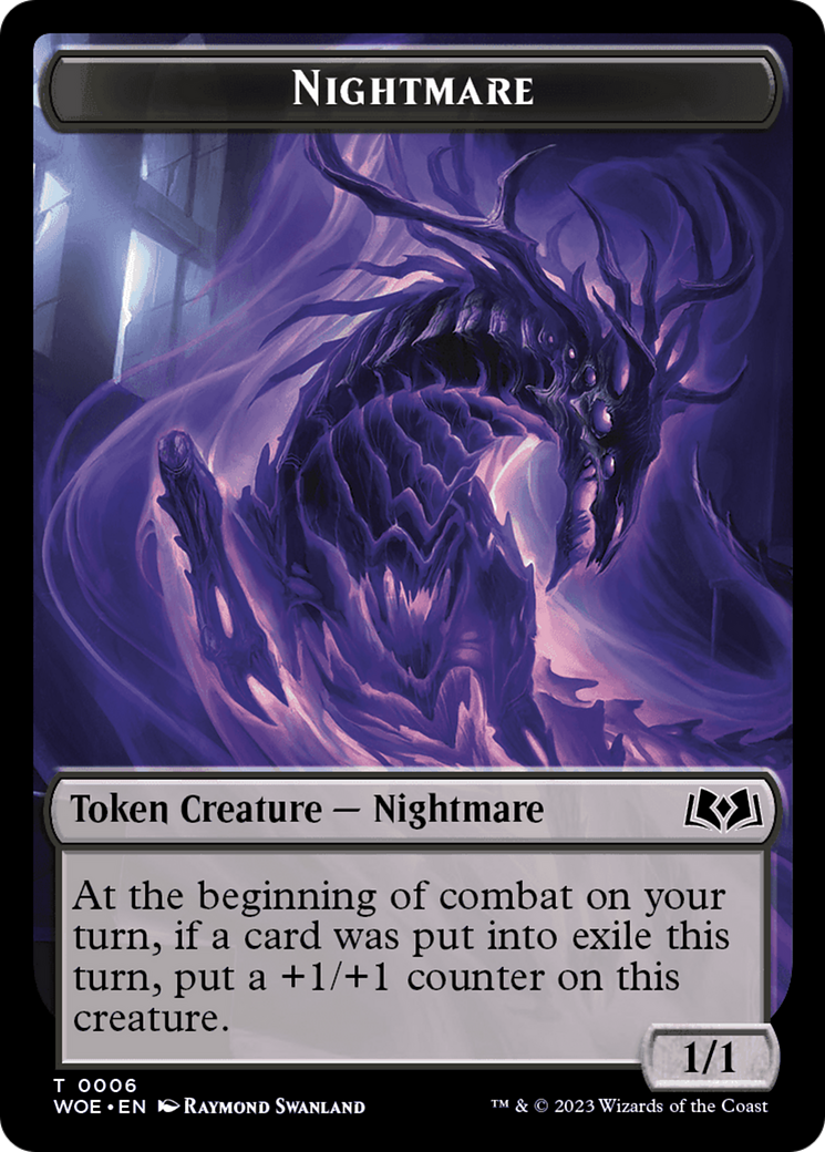 Nightmare // Food (0010) Double-Sided Token [Wilds of Eldraine Tokens] | Pegasus Games WI