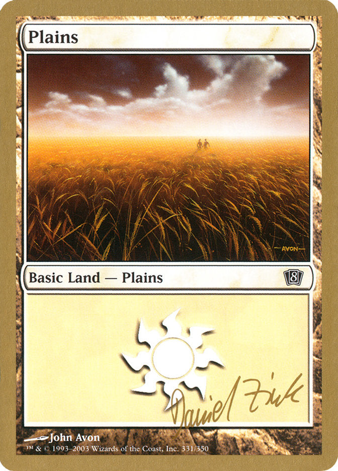 Plains (dz331) (Daniel Zink) [World Championship Decks 2003] | Pegasus Games WI