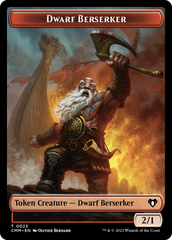 The Monarch // Dwarf Berserker Double-Sided Token [Commander Masters Tokens] | Pegasus Games WI