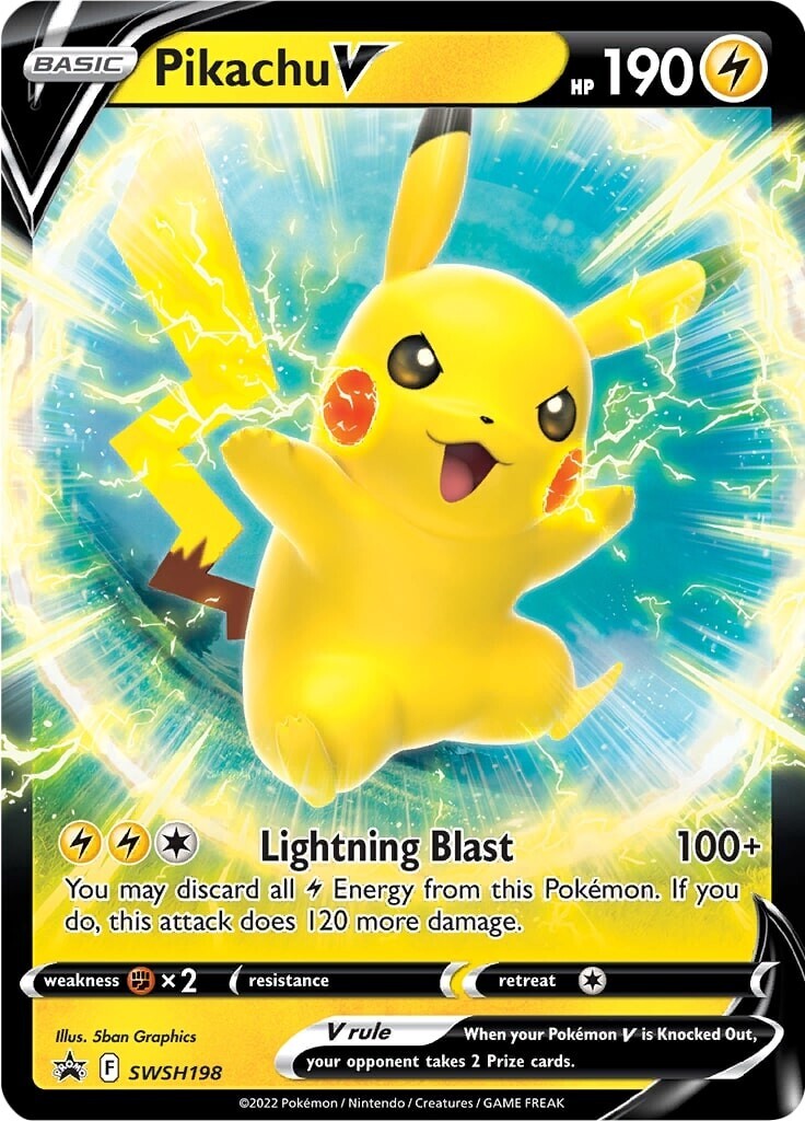 Pikachu V (SWSH198) (Jumbo Card) [Sword & Shield: Black Star Promos] | Pegasus Games WI