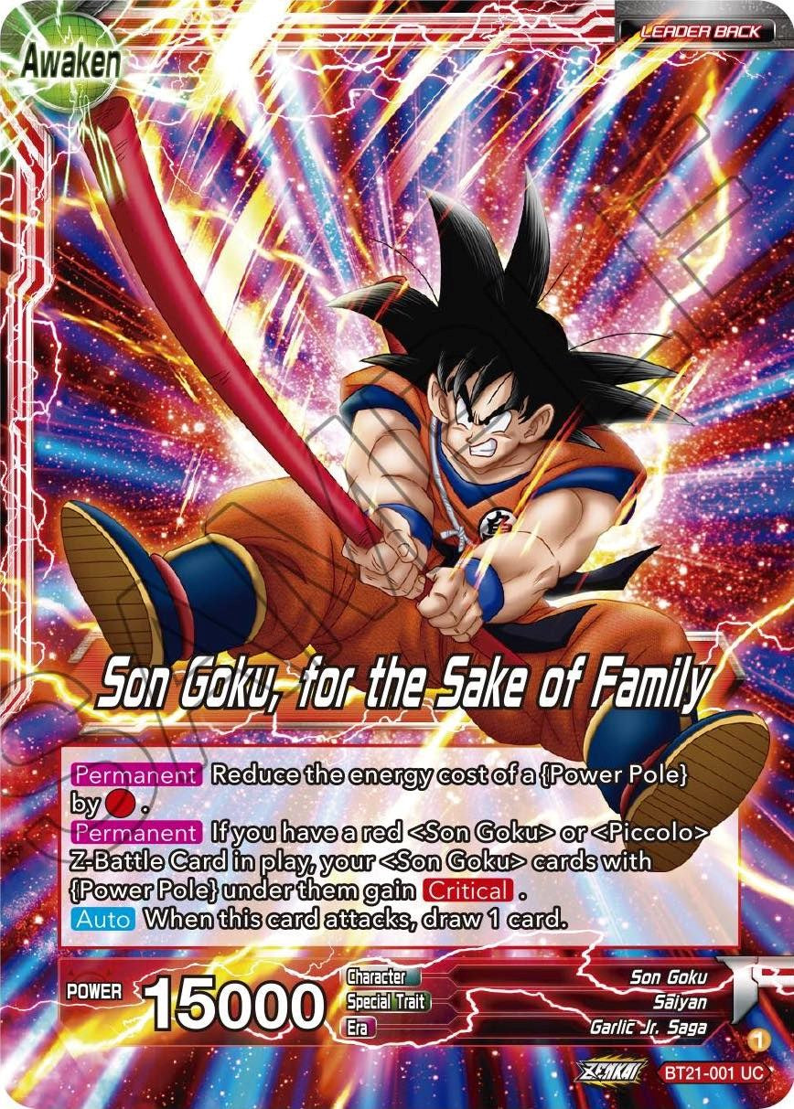 Son Goku // Son Goku, for the Sake of Family (BT21-001) [Wild Resurgence] | Pegasus Games WI