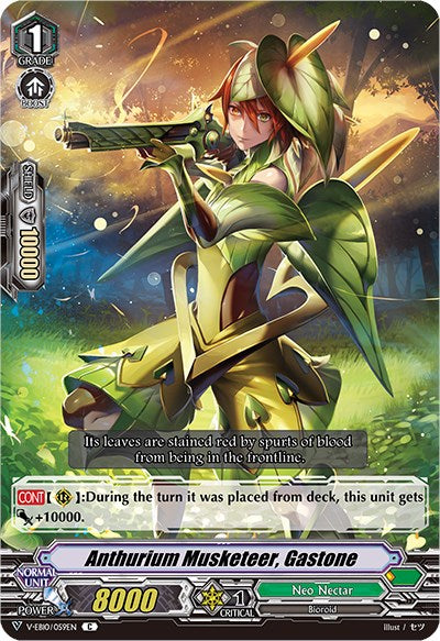 Anthurium Musketeer, Gastone (V-EB10/059EN) [The Mysterious Fortune] | Pegasus Games WI