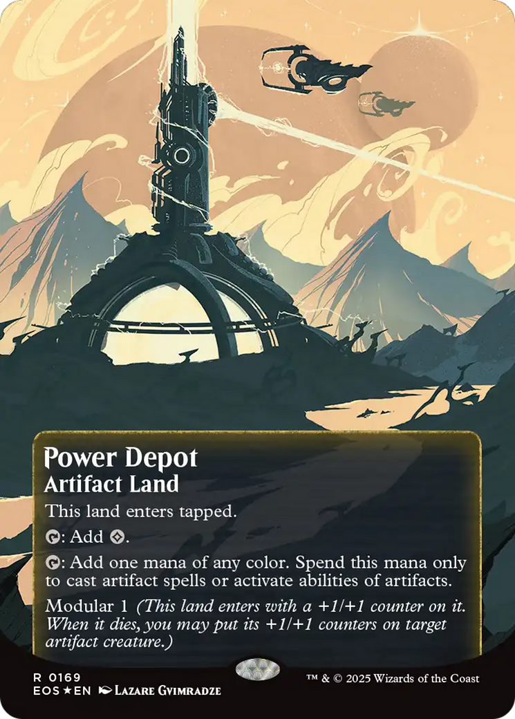 Power Depot (0169) (Borderless) (Galaxy Foil) [Edge of Eternities: Stellar Sights] | Pegasus Games WI