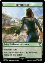 Settlement // Human Soldier Double-Sided Token [Fallout Tokens] | Pegasus Games WI