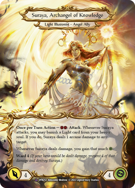 Invoke Suraya // Suraya, Archangel of Knowledge (Marvel) [DYN212] (Dynasty)  Cold Foil | Pegasus Games WI
