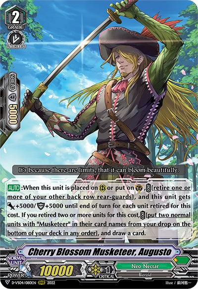 Cherry Blossom Musketeer, Augusto (D-VS04/080EN) [V Clan Collection Vol.4] | Pegasus Games WI