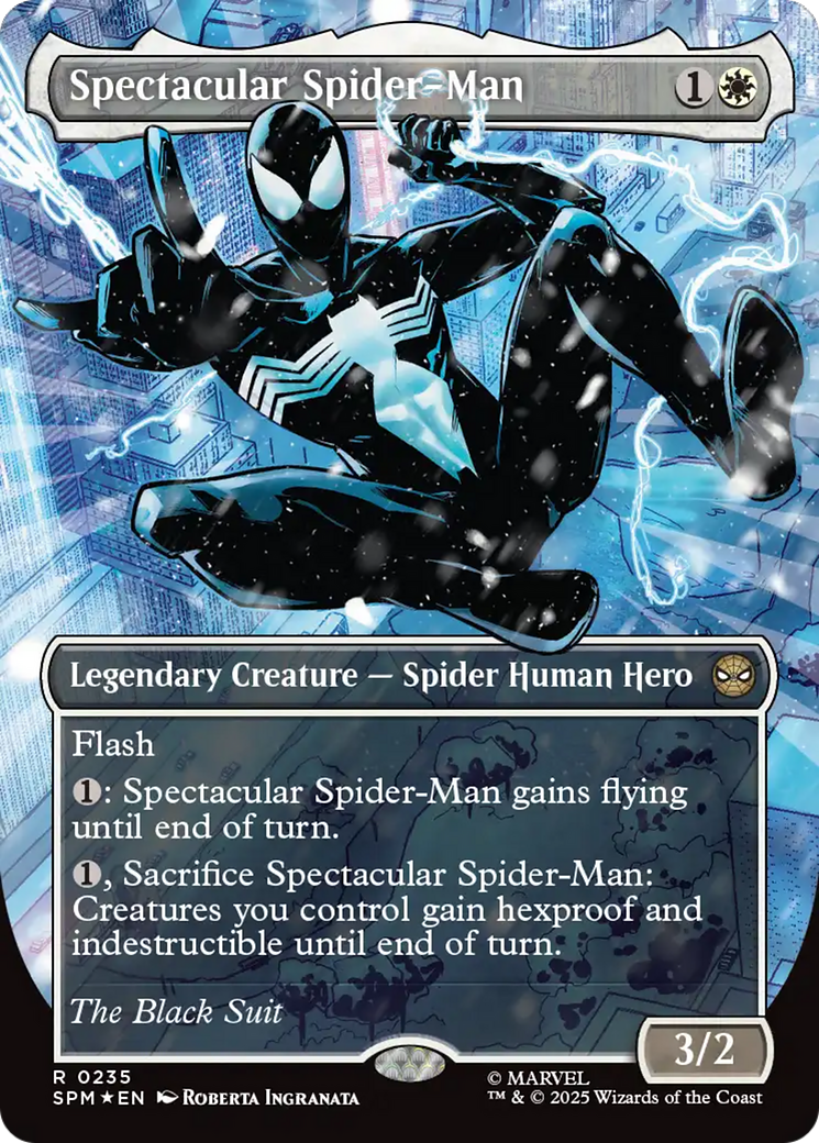 Spectacular Spider-Man (0235) (Borderless) (Textured Foil) [Marvel's Spider-Man] | Pegasus Games WI