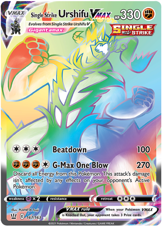 Single Strike Urshifu VMAX (167/163) [Sword & Shield: Battle Styles] | Pegasus Games WI
