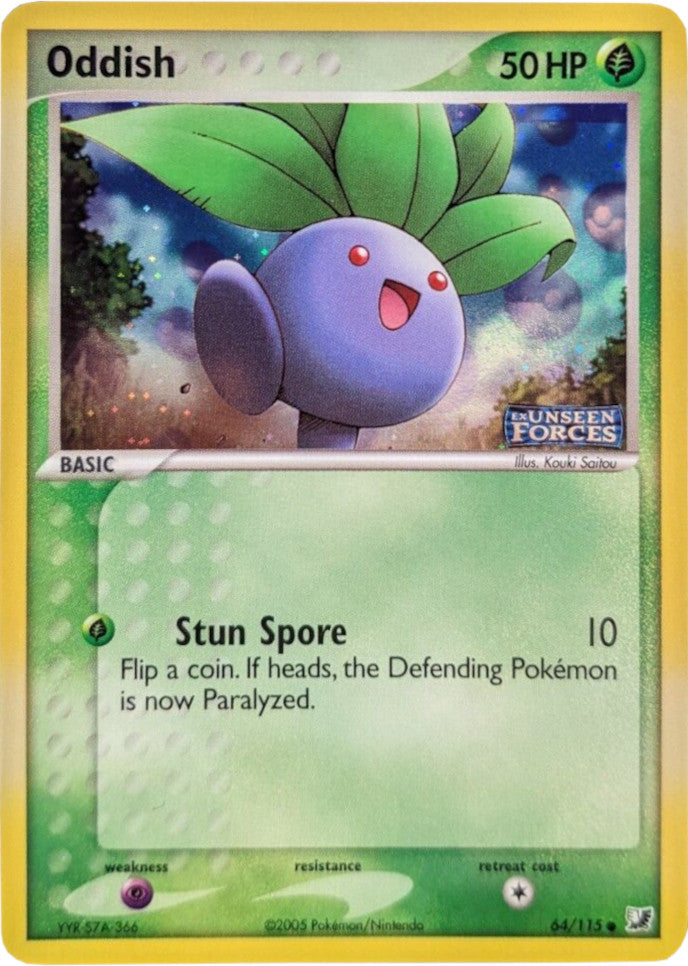 Oddish (64/115) (Stamped) [EX: Unseen Forces] | Pegasus Games WI